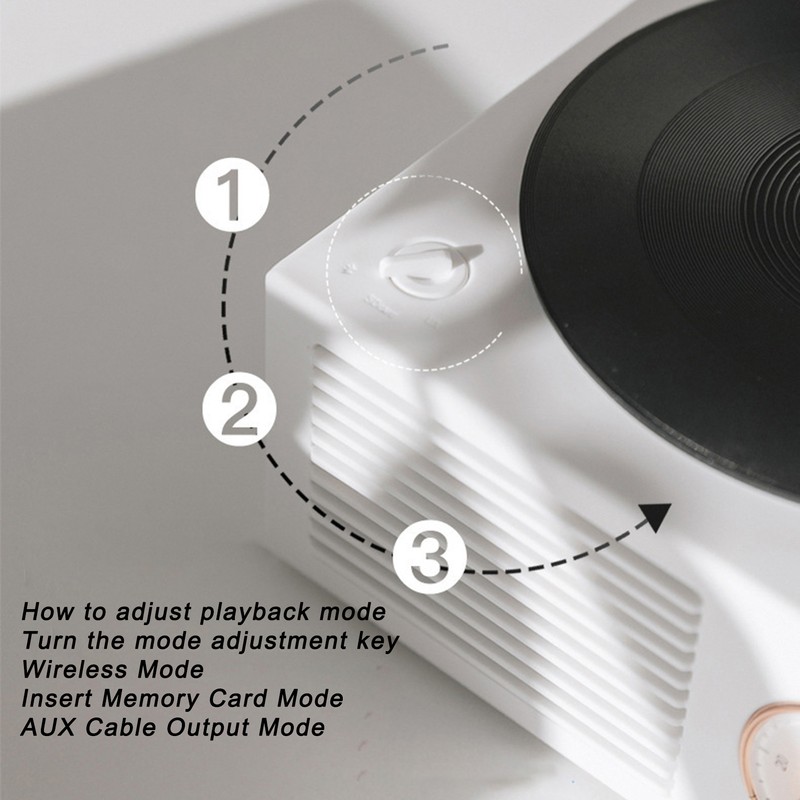 X10 Vinyl Record Player Style Bluetooth Speaker Old Fashioned Classic