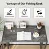 EMODA 40 inch Folding Desk No Assembly Required Home Office