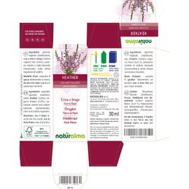 Heather or Heather (Calluna vulgaris) Bach Flowers Naturalma | No. 14 | Drops 30 ml | Alcohol-free Liquid Extract | Flower Essences | Vegan and Alcohol-Free