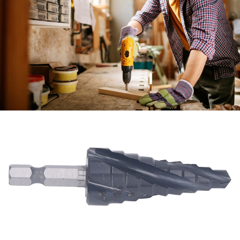 1/4in Shank Spiral Groove Step Drill Bit M35 Cobalt 4