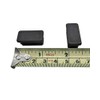 Rectangle Black Plastic Plug End Cap - 1" x 1/2”
