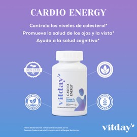 Vitday Aceite de Pescado Omega 3 Con Vitamina E Alto 180 Capsulas 1000mg Contenido de EPA DHA Cardio Energy Suplemento Vitaminas Aceite de Pescado Puro Aceite de Salmón Super Omega Rinde 3 Meses