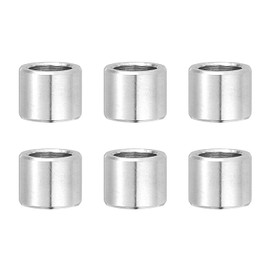 PATIKIL 6 Pcs Stainless Steel Spacers, 9mm ID x 12mm OD x 8mm Height 304 Stainless Steel Bushing Screw Standoff Unthreaded Round Spacer for 3/8" M9 Screws Bolts Nuts