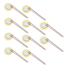 VGOL 10pcs 20mm Copper Disc Piezo Buzzer 2 Poles Buzzer Acoustic Pickup Transducer Elements for Touch Sensors Electronic Drum Triggers Buzzers