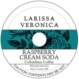 Raspberry Cream Soda Colombian Coffee (Single Serve K-Cup Pods) (Gourmet, Naturally Flavored, Whole Coffee Beans) (12 pods, ZIN: 575835)