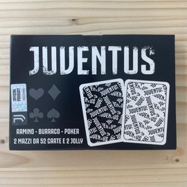 EURO PUBLISHING Carte da Gioco Juventus - Poker - Burraco - Ramino (2 mazzi: 52 carte per mazzo + 2 jolly)