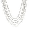 UILZ Solid 925 Sterling Silver Necklace 4pcs Silver Necklace Set