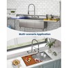 Wall Mount Kitchen Faucet 2 Handles, 8 Inch Center Wall