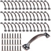 ZEONHEI 40 Pack Black Metal Gate Handles, 4 Inch Door