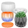 Wehous Silicone Planter Mold Set Diamond Shape Bowl Container Silicone