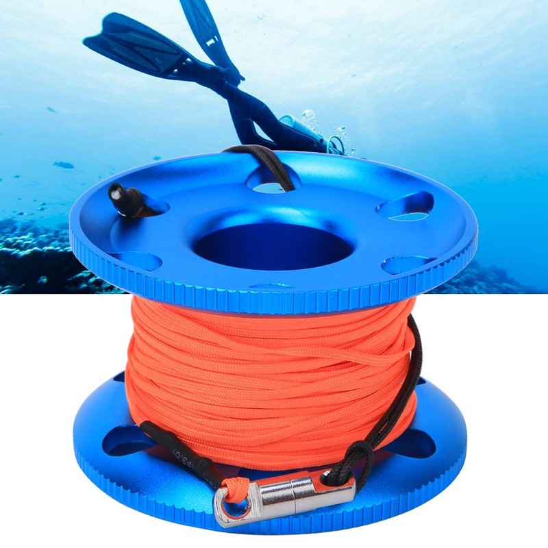 Leapiture Blue Diving Line Spool, Diving Tool Spool, Stainless Steel