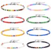 XIJIN 8Pcs Handmade Beaded Anklet Set Boho Colorful Beads Anklet