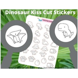 Homemade Dinosaur Planner Stickers #/ Planner Stickers  / Journal Stickers