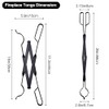 Log Grabber Fireplace Tongs Wood Fired Oven Tool Grill Camping