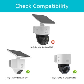 OkeMeeo Gutter Mount for eufy SoloCam E30 and 4G LTE Cam S330 with Rain Cover for Improved Image Quality (1 Set)
