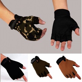 Men's Sports Non-Slip Finger Gloves for Hiking, Driving, Bikes, Motorcycles, Fishing, Camping, Multi-purpose Leisure, Cars, and Riders / 남성 스포츠 논슬립 반장갑 손가락 등산 운전 바이크 오토바이 낚시 캠핑 다용도 레저 자동차 라이더