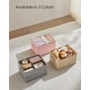 SONGMICS Collapsible Storage Boxes, Set of 3 Fabric Storage Baskets,