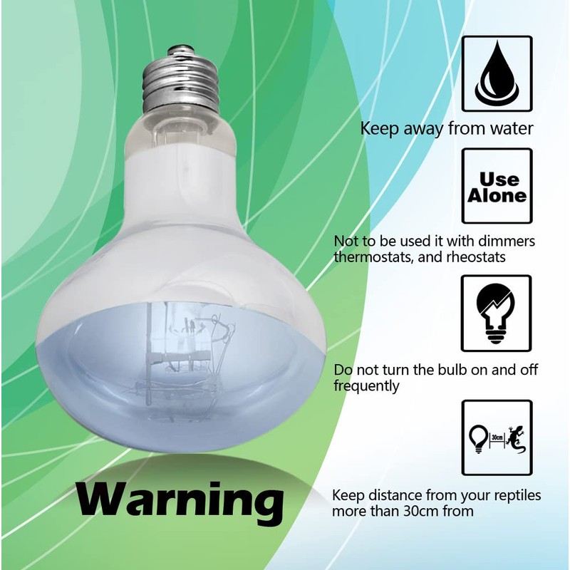 MCLANZOO Reptile Heat Lamp 75W 2 Pack,UVA Basking Light Heat