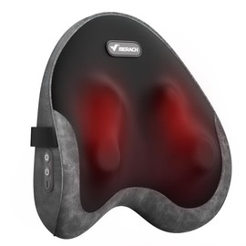 MERACH 【Mother's Day Gift】MERACH Portable Heated Back and NeckMassage Deep Tissue Massage Pillow forChair,Car Relax Comfort Multifunction Massager - Specification: Black