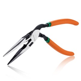 SPEEDWOX High Leverage Long Nose Pliers Pistol Grip Pliers High Leverage Pistol Grip Professional Tool Wire Cutters Reduce Effort by 35% Offset Angled Head Offers Increased Access and Leverage
