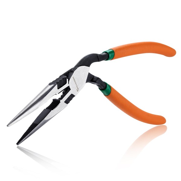SPEEDWOX High Leverage Long Nose Pliers Pistol Grip Pliers High