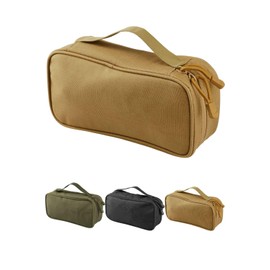 Duction (Perfect Fit) Gear Pouch, Tools, Cutlery Case, Bag, Small, Multi-Purpose, Camping Storage (Beige)