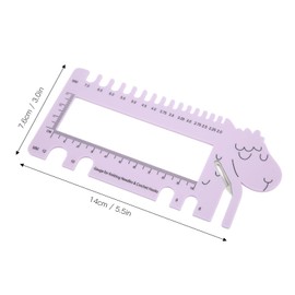 Knitting Needle Gauge Sheep Shaped Plastic Knitting Sizer Measuring Tool Cm Mm Crochet Needle Ruler for Sewing
