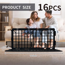 16 PCS Under Couch Blockers for Bed Couch Furniture Underneath Stop from Getting Under The Sofa (Black-16pcs)