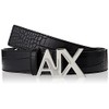 Armani Exchange Casual Logo Buckle, Tortoiseshell Print Belt, black