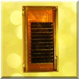 Luxorika 9mm Softest Ellipse Flat eyelash extension 20 D curl Black blink mink