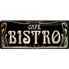 schilderkreis24 - "Café Bistro" - Tin Sign 28 x 12