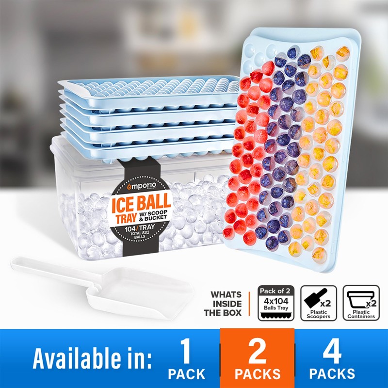 Round Ice Cube Tray with Lid and Bin – Creates
