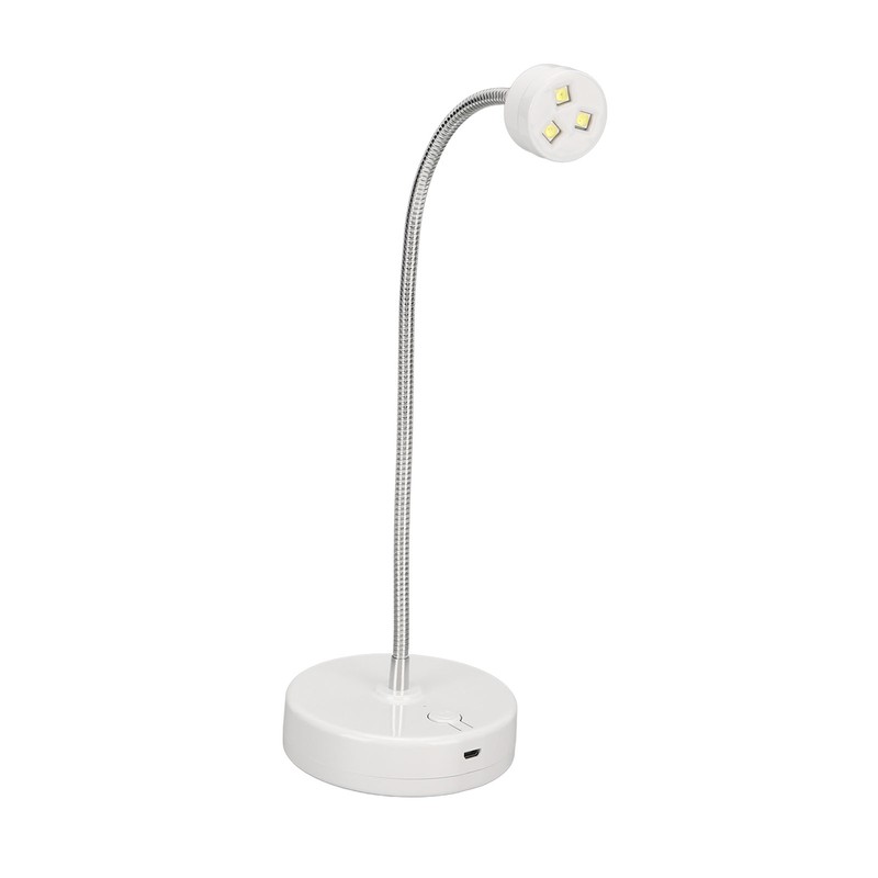 Gooseneck LED Nail Lamp UV 3 Light Chips Rechargeable Nail