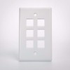 Keystone Wall Plate White 6 Port