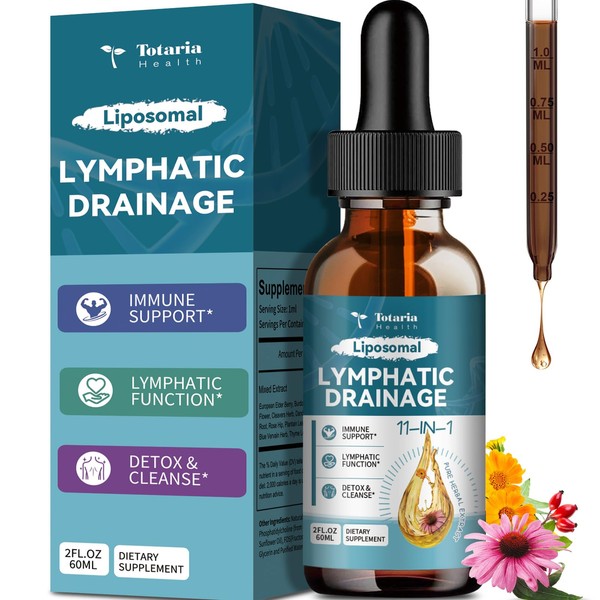 Liposomal Lymphatic Drainage Drops - 11 In 1 Organic Lymphatic