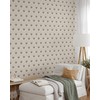 Coloritto Beige Retro Art Peel and Stick Wallpaper | Removable