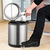 GAOMON 8-Gallon Dual Trash Can, Stainless Steel Double Garbage Cans
