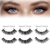 3 Pair Magnetic Eyelashes with Applicator, Reusable False Lashes with