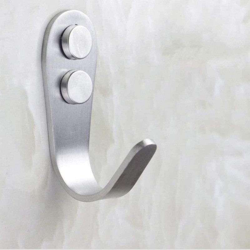 Deezio Extra Strong Stainless Steel Screw Single Hooks, Coat Hooks,
