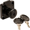 Zamak Cylinder Box Lock with 2 Keys Black