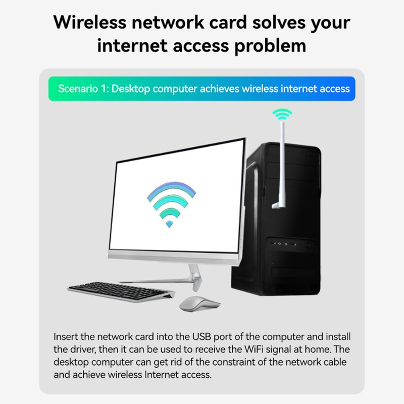 USB WiFi Adapter 2.4G 5G High Speed Wireless Network Adapter