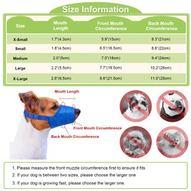 Coppthinktu Dog Muzzle for Small Medium Large Sized Dogs Anti Biting Barking Chewing, Soft Dog Muzzles Adjustable Drinkable Mouth Guard Cover for Puppy Licking Grooming