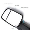 BOOLEE Passenger Right Side Tow Mirror Compatible with 2009-2018 Dodge