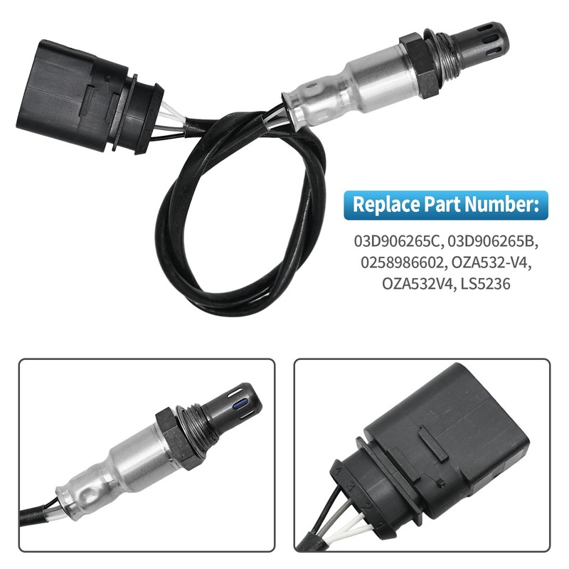 Hoypeyfiy Front Oxygen Sensor 4 Wire Replacement for A3 Skoda
