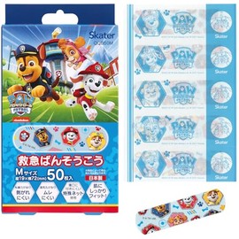 Skater QB50M Banso Ko Bandage, M, 50 Pieces, Increased Size, Paw Patrol, Made in Japan