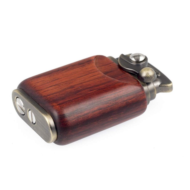 Rosewood Wooden Case Antique Type Soft Flame Rocker Arm Petrol