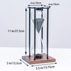 Large Black Iron Craft Hourglass Timer 60 Minutes,Modern Hour Glass