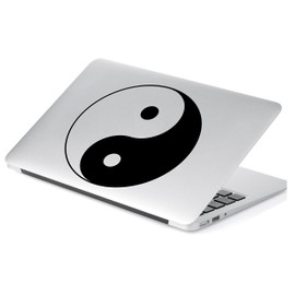 Yoonek Graphics Yin Yang Decal Sticker for Car Window, Laptop and More. # 623 (4" x 4", Black)