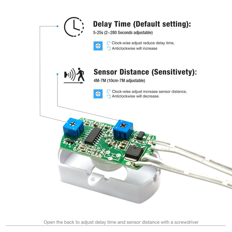 Sensky BS010W DC 12v to 30v PIR Motion Activated Sensor