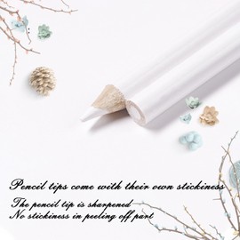Miaija 2 Pieces White Nail Pencil Nail Whitening Pencils French Art Manicure Pen DIY Dot Line Pattern Nail Art Supplies